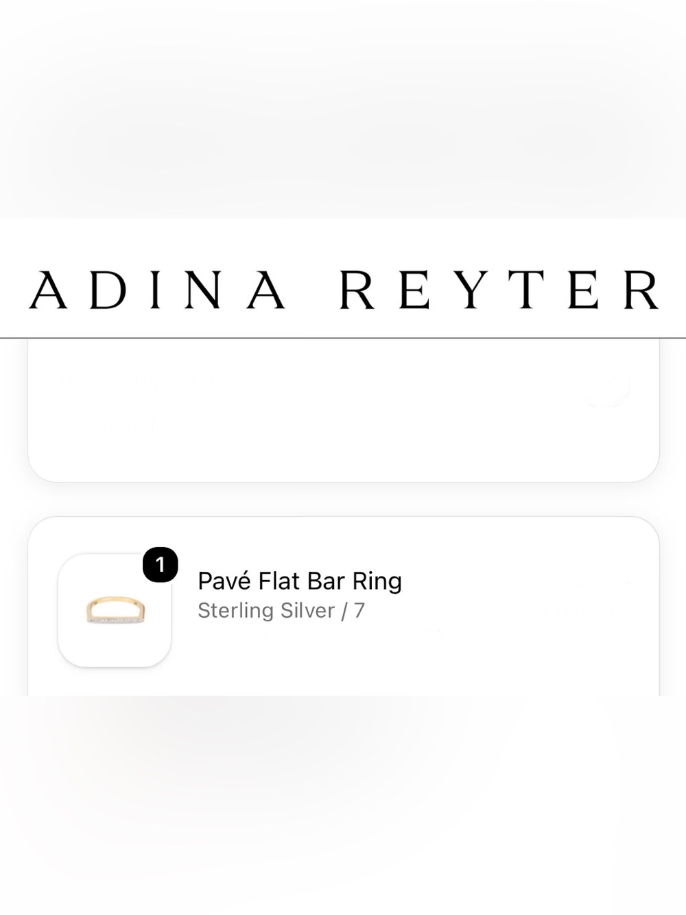 Adina Reyter Diamond Pave bar ring - Picture 2 of 10